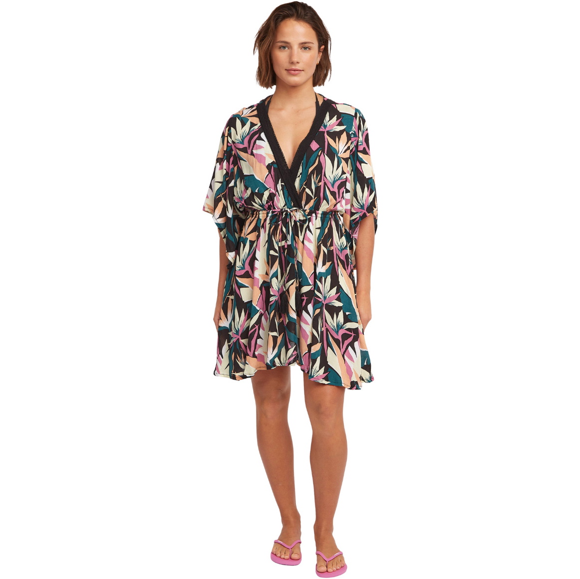 2026 O'Neill Womens Essentials Tokeena Cover Up Dress 1300138  - Black Wmns Tropicana